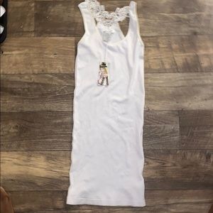 NWT Fit 2 Go white nylon and spandex dress!